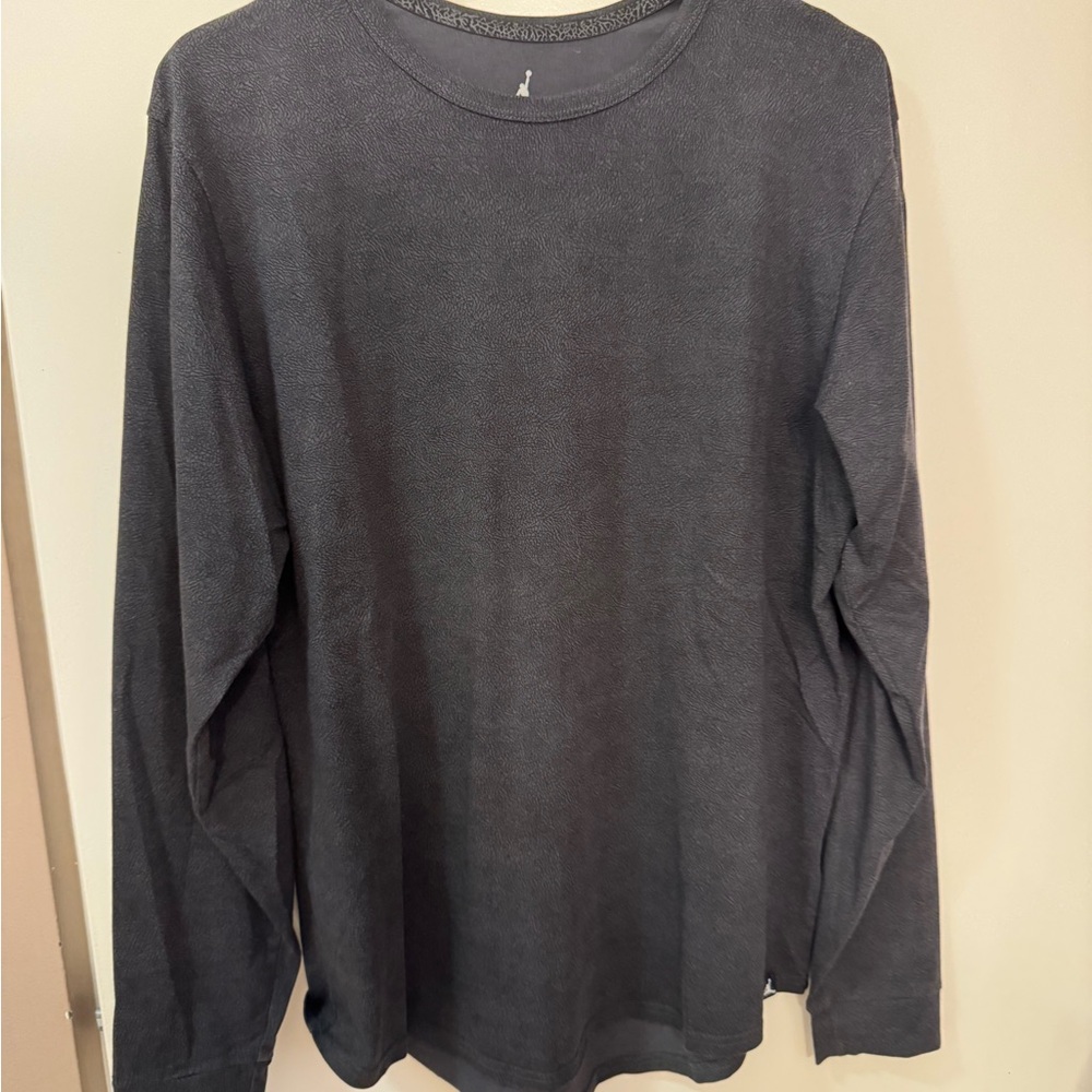 Men's Jordan Classic Black Long Sleeve Shirt - Elephant Print